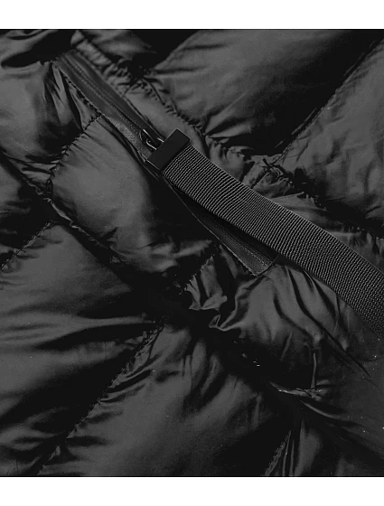 Černá dámská bunda s kapucí pro přechodné období model 17663249 - J.STYLE