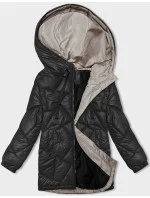 Černá dámská zimní prošívaná bunda model 21246192 - J.STYLE Černá dámská zimní prošívaná bunda model 21246192 - J.STYLE