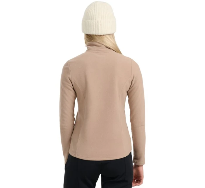 Dámská fleecová mikina 4F F069 světle hnědá 4FWAW25UFLEF069 82S Dámská fleecová mikina 4F F069 světle hnědá 4FWAW25UFLEF069 82S