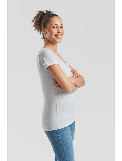 LadyFit Valueweight VNeck T Dámské tričko s výstřihem do V model 22444721 heather grey - Fruit of the Loom LadyFit Valueweight VNeck T Dámské tričko s výstřihem do V model 22444721 heather grey - Fruit of the Loom
