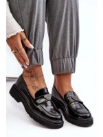 Dámské mokasíny na plochém podpatku černé model 21637775 - Boto