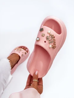 Dámské Pěnové Žabky S Ozdobami Růžové model 21653110 - Boto