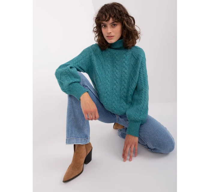 Sweter AT SW  turkusowy model 19014804 - FPrice