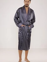 Pánský župan Satyna 940 Tmavě šedá - De Lafense