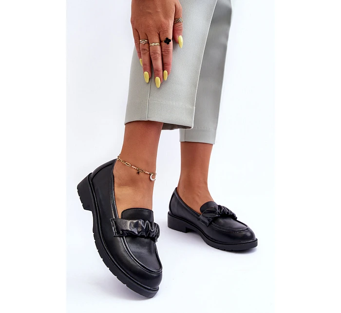 Kožené mokasíny  HY335 černé - S.Barski
