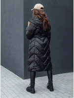 Dámský zimní prošívaný kabát s kapucí CELESTIE černý FashionStreet TY4513