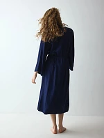 Amourette Jacquard Long Robe - Admiral - TRIUMPH Admiral - TRIUMPH