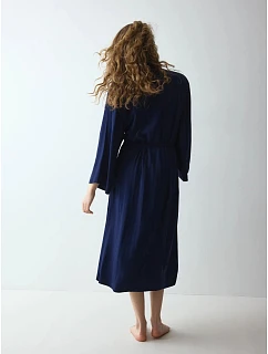 Amourette Jacquard Long Robe - Admiral - TRIUMPH Admiral - TRIUMPH