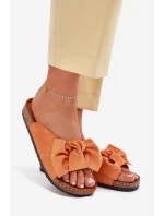 Dámské Pantofle Na Korek S Mašlí Oranžové Seressa Dámské Pantofle Na Korek S Mašlí Oranžové Seressa