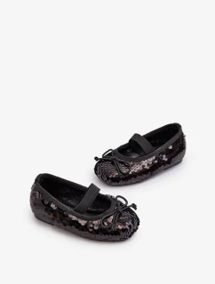 Dětské balerínky zdobené flitry, Black Weries