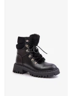 Zateplené Kotníkové Boty na Zip z Eko Kůže Černé Willatta