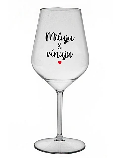 MILUJU & model 20896428 čirá nerozbitná sklenice na víno 470 ml - Giftela