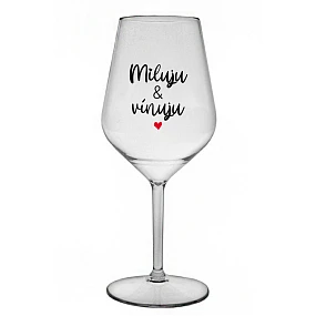 MILUJU & model 20896428 čirá nerozbitná sklenice na víno 470 ml - Giftela