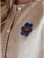 Dámský svetr s výšivkou béžový Dstreet model 21988247 - FashionStreet