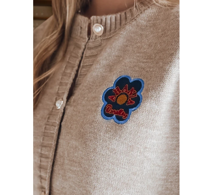 Dámský svetr s výšivkou béžový Dstreet model 21988247 - FashionStreet