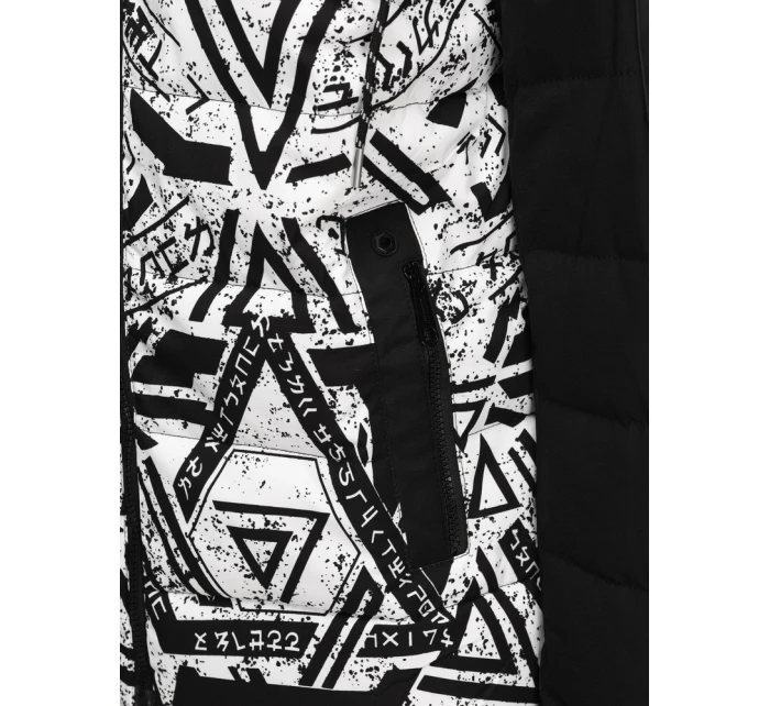 Pánská prošívaná zimní bunda s kapucí černá model 21995772 - Dstreet