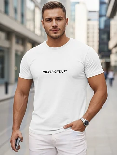 Tshirt męski z nadrukiem casual biały model 22186912 - FashionStreet