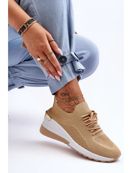 Sportovní Boty Na Podpatku Bežové model 21627622 - Boto Sportovní Boty Na Podpatku Bežové model 21627622 - Boto