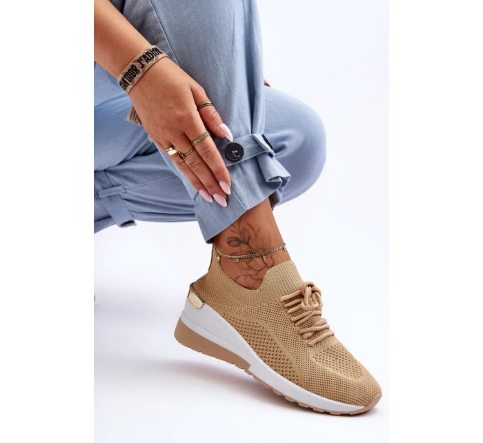 Sportovní Boty Na Podpatku Bežové model 21627622 - Boto Sportovní Boty Na Podpatku Bežové model 21627622 - Boto