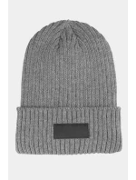 Zimní pánská teplá čepice model 21645373 šedá - 4F Zimní pánská teplá čepice model 21645373 šedá - 4F