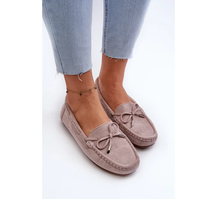 Dámské semišové mokasíny fialové model 21659313 - Boto Dámské semišové mokasíny fialové model 21659313 - Boto