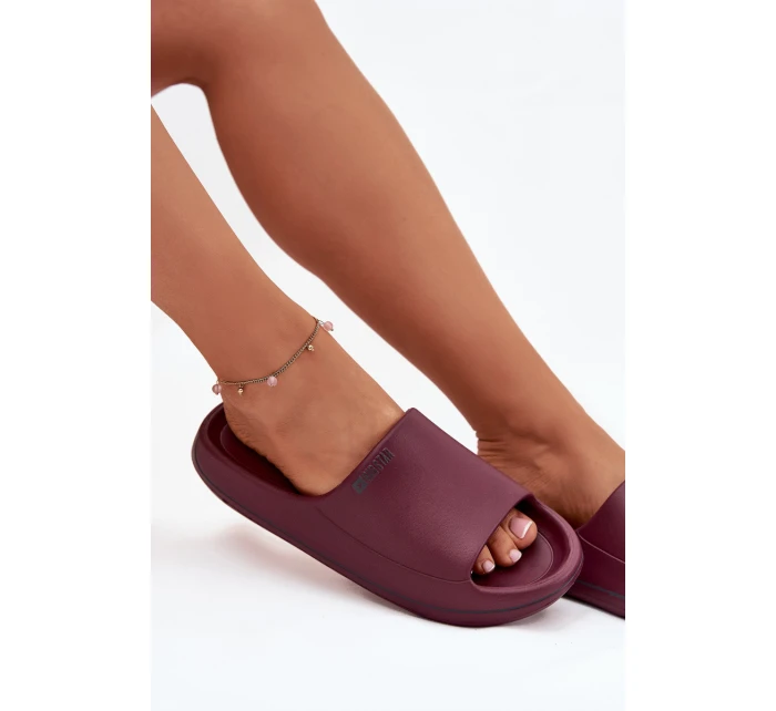 Lehké Dámské Pantofle Big Star model 21706429 Bordó - Big Star Shoes Lehké Dámské Pantofle Big Star model 21706429 Bordó - Big Star Shoes