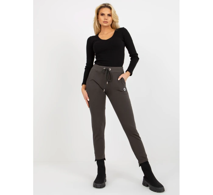 Teplákové kalhoty RV DR 8370.00 khaki barva Teplákové kalhoty RV DR 8370.00 khaki barva