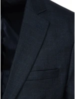 Pánské jednořadové sako v tmavě modré barvě FashionStreet MX0637