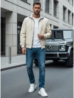 Pánská bunda bomber s kapucí bílá model 21986360 - Dstreet Pánská bunda bomber s kapucí bílá model 21986360 - Dstreet