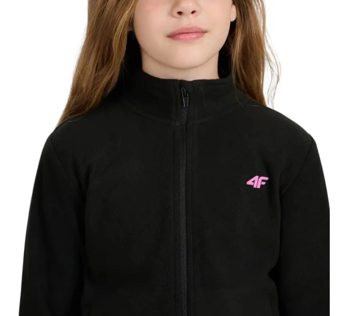 Dívčí fleece 4F F346 tmavě černý 4FJWAW25TFLEF346 20S