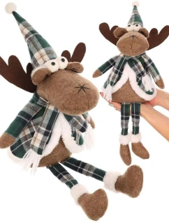 VÁNOČNÍ DEKORATIVNÍ SOBI HNĚDÍ 35+20CM