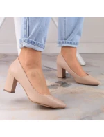 Dámské lodičky Sergio Leone v tělové barvě PB414