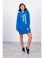 Oversize džínové šaty s kapucí