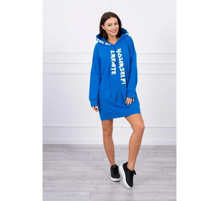 Oversize džínové šaty s kapucí