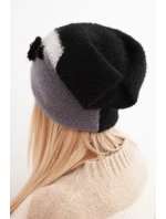 Dámská elegantní čepice s ozdobami a páskem černá model 21470155 - K-Fashion