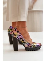 Kožené Lodičky Na Podpatku model 21670476 Multikolor - Maciejka