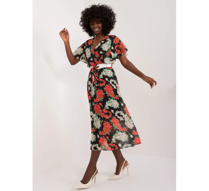 Sukienka DHJ SK model 20105257 czarno czerwony - FPrice