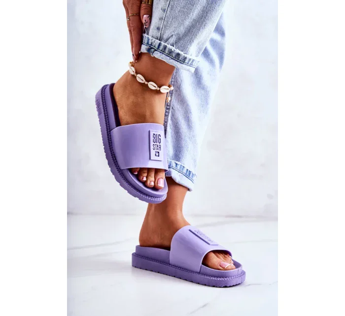 Dámské módní pantofle Big Star - světle fialové Dámské módní pantofle Big Star - světle fialové
