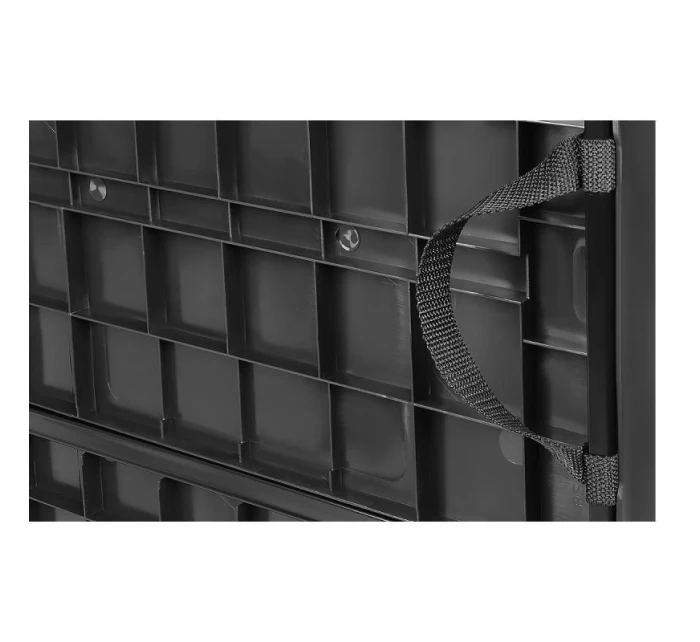 STOLEK PRO CATERING KOMPAKTNÍ STOLEK 86,5x86,5x71 cm a 4 SEDÁTKA ČERNÝ