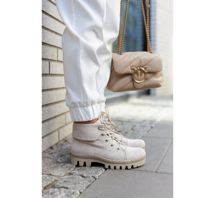 Semišové boty Trapper Tiered Světle šedá Dalles