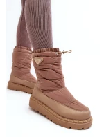 Dámské sněhule na tlusté tmavě béžové model 21641597 - Boto Dámské sněhule na tlusté tmavě béžové model 21641597 - Boto