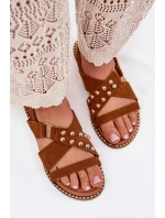 Dámské Sandály Na Plochém Podpatku Se Zlatými model 21702286 - Boto Dámské Sandály Na Plochém Podpatku Se Zlatými model 21702286 - Boto