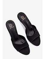 Dámské Nazouváky na Podpatku Černé model 22111328 - Boto