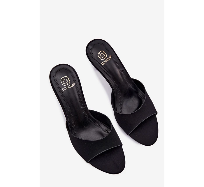 Dámské Nazouváky na Podpatku Černé model 22111328 - Boto