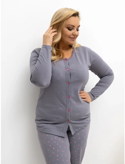 Pyžamo DU PI FP 505.05P tmavě šedé Pyžamo DU PI FP 505.05P tmavě šedé