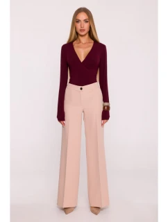 M875 Široké kalhoty - béžové