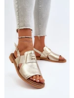 Dámské kožené sandály Zazoo zlaté Dámské kožené sandály Zazoo zlaté