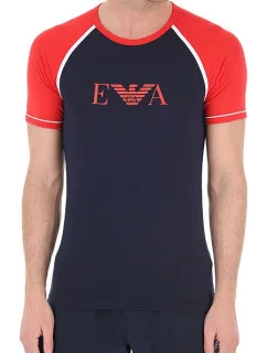 Pánské tričko 111811 0P529 00135 modročervená - Emporio Armani