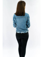 Světle modrá krátká dámská džínová bunda model 16144660 - M.B.J.