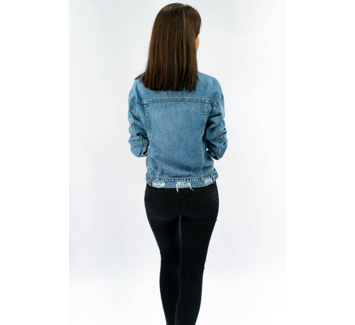 Světle modrá krátká dámská džínová bunda (SF355#)